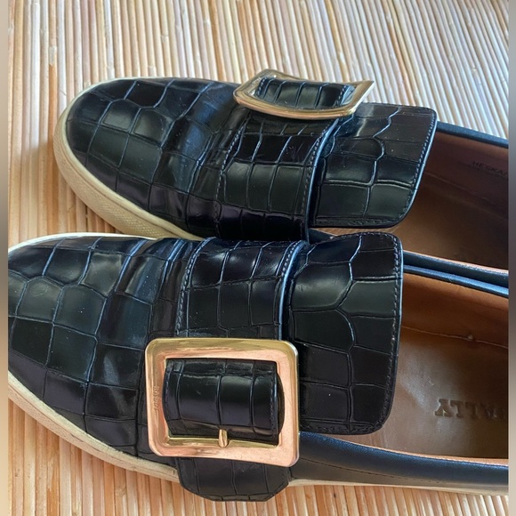 Bally Switzerland Heska 100 Gold Buckle Crocodile Imprint Loafer 9.5 40EU - Picture 10 of 10